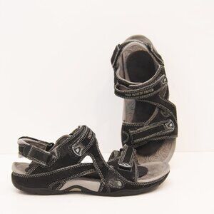 The North Face Women's Black Gray Adjustable Hiking Water Sandals Trekking Sz8